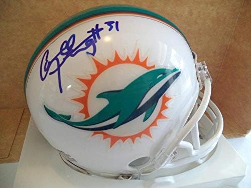 Мини-Каска Cornell Armstrong Маями Делфините 31 с автограф Riddell с / coa - Мини-Каски NFL с автограф