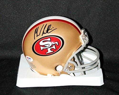 МАРКУС ЛАТТИМОР Подписа автограф на мини-каската San Francisco 49ers за начинаещи PSA - Мини-Каски NFL с автограф