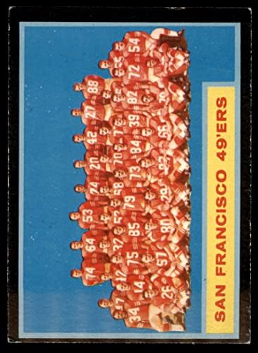 1962 Topps # 163 49ers Team Сан Франциско 49ers (Футболна карта) EX 49ers
