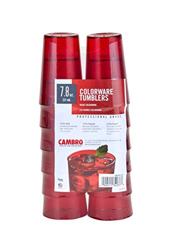 Цветна чаша Cambro 800PSW12156 в няколко опаковки, 8 грама. Рубинено -Червен корпус от 72