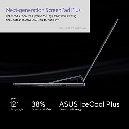 ASUS Zenbook Pro 14 Duo 14,5-2,8 К OLED Touch, честота на опресняване 120 Hz, ScreenPad Plus, процесор Intel i9-12900H, RTX 3050Ti, 32
