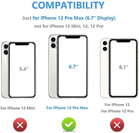 Onetop е Съвместим с iPhone 12 Pro Max Флип калъф от Портфейл-държач за карти, защитен калъф-поставка от изкуствена кожа Премиум-клас