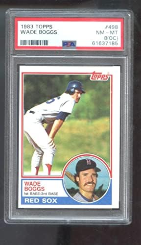 1983 Topps 498 Нов Wade Богс RC PSA 8 (OC) Бейзболна картичка MLB Boston Red Sox