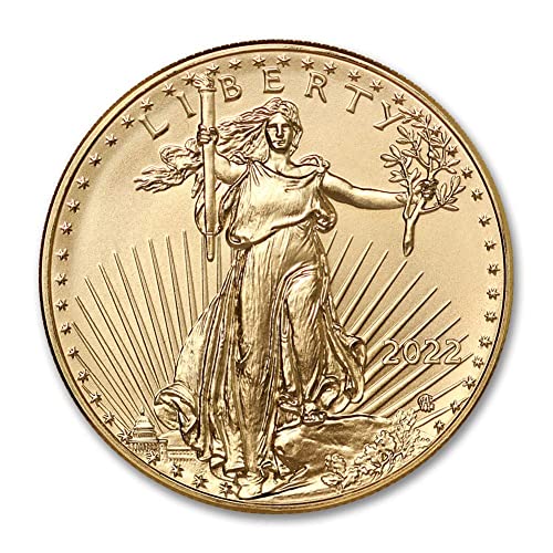 2022 Без знака на ментата 1/4 унция Американският Златен Орел Монета Блестяща, Без да се свържат със сертификат за автентичност от монетния
