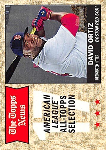 2017 Бейзболна картичка Topps Heritage 361 Дейвид Ортиса Бостън Ред Сокс