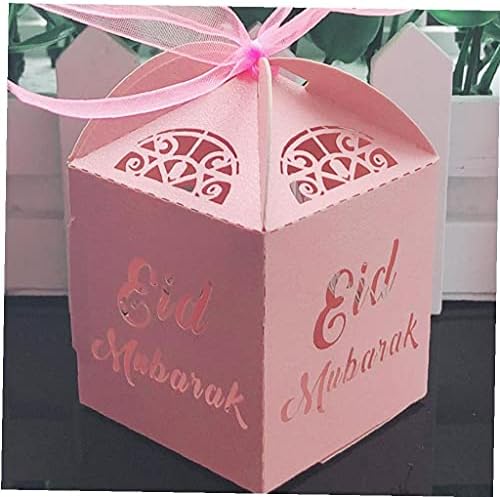 10 Бр Кутия Шоколадови Бонбони Happy Eid Mubarak Рамадан Хартиени Подаръчни Кутии Кутия За Подарък, За Партита Случаен Цвят