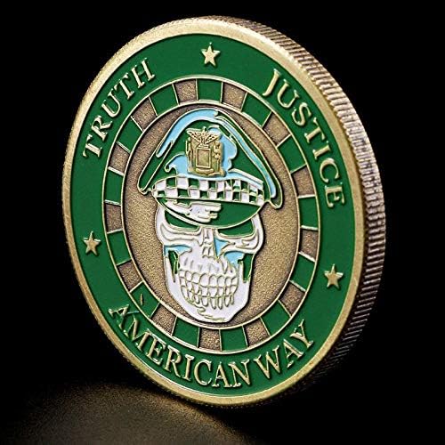 Сувенирни монети полицията на Чикаго в САЩ за обслужване и защита на Колекция от монети Challenge Американски Череп, Възпоменателна монета с медна покритие