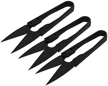 X-DREE, 3 предмет, Черно Пролетен Дизайн, Мини U-образна Бродерия, Подрязване, Портновские ножици за бродерия, ножица, Ножици (3 Piezas