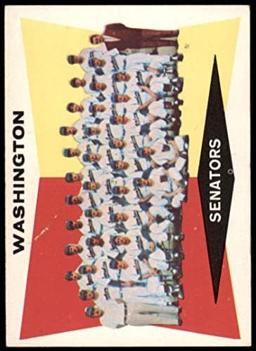 1960 Topps # 43 списък на екипа сенатори Вашингтон Сенатърс (Бейзболна картичка) ДОБРИ сенатори