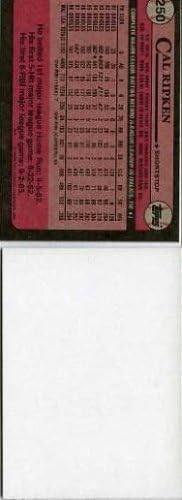 Рядка реколта 1989 Topps 250 Кал Ripken Рядка е размерът на карта с грешка Идва в Ultra Pro Top Loader за да го защити!
