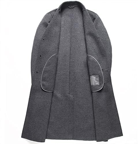 TKFDC Handgefertigter Doppelseitiger Tweedmantel Aus Wolle Für Männer in Knielanger Tweedjacke Tweed Trenchcoat (Color : E, Size : 3X-Large)