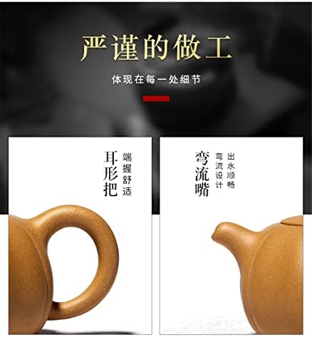 КУТДЫК Yixing лилаво crock ръчно изработени от руда Дахонпао известния кана за чай набор от кунг-фу малък капацитет (Цвят: бял-Динозавър