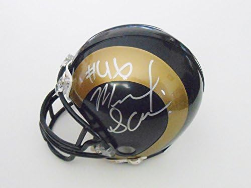 Майкъл Сам е подписал мини-Каска за футбол Сейнт Луис Рэмс с автограф COA - Мини-Каски NFL с автограф