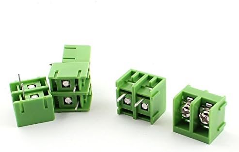 IIVVERR 5 бр. Зелен HB9500-2P 2-позиционен 2-за контакти за монтиране върху печатна платка със стъпка на винта 9,5 мм, защитни блокове