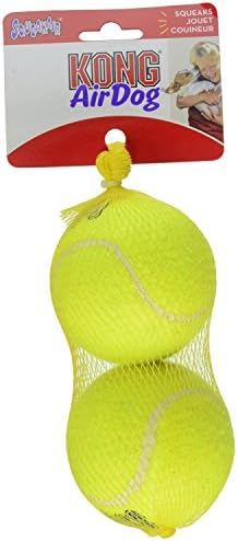 КОНГ Air Dog Играчка Тенис Топки за кучета Squeakair, Големи, 2 на Топка