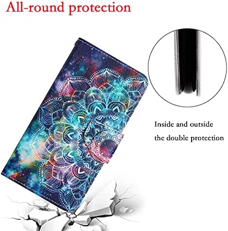 Рисувана калъф QIVSTAR за Samsung S23 + Plus, една чанта-портфейл с панти капак, Калъф-стойка за карти от Изкуствена кожа Премиум-клас,
