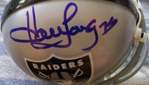 Мини-каска Oakland Raiders с автограф на Майк Хейнса и Хоуи Лонга JSA - Мини-каски NFL с автограф