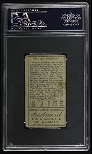 1911 T205 Уолтър Джонсън Вашингтон Сенатърс (Бейзболна картичка) PSA PSA 2.00 Сенатърс