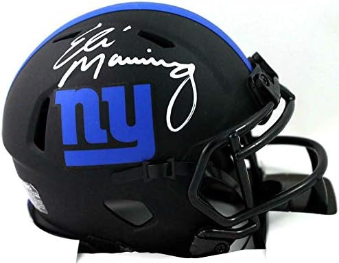 Ели Манинг е подписал мини-каска New York Giants Eclipse Speed Mini - Fanatics Auth - Мини-Каски NFL с автограф