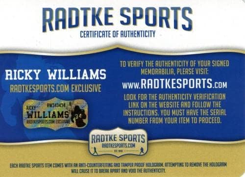 Рики Уилямс подписа мини-каска Маями Делфините Speed NFL с надпис Split Тупит, а не се носи - Мини-каски NFL с автограф